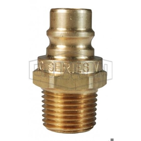Dixon BRASS 3/8 in H-NIPPLE, 3/8 in MNPTF V3M3-B-E